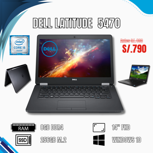 Laptop Dell Latitude 5470 | Core i5 6ª Gen | 8GB RAM | 256GB SSD